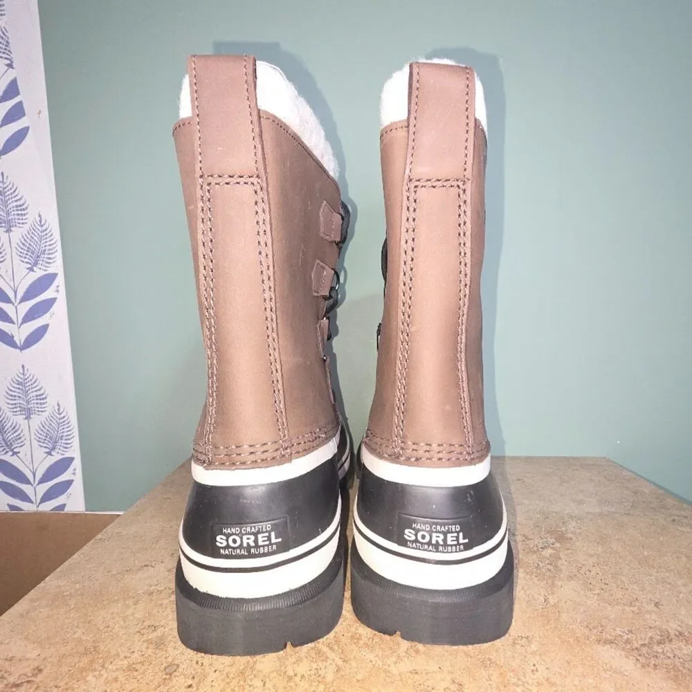 Sorel Men’s Caribou WP Winter Boots Size 9 Buff Tan Waterproof Snow NIB 1002871
